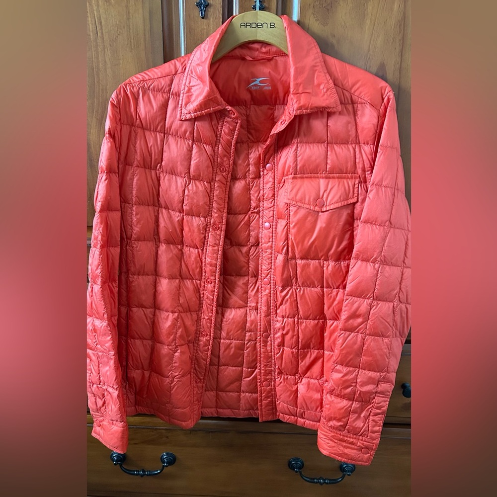 Men Packable Down Quilted Shirt Lightweight Puffer Jacket